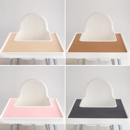 Kidslands® - Tapis de Table pour Chaise Haute en Silicone – Set Repas Bébé Couleur Unie - sans BPA