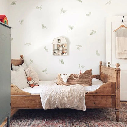 Kidslands® | Stickers Muraux Feuilles Vertes Bohème – Déco Murale Chambre Enfant & Bébé