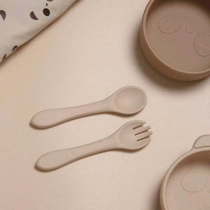 Kidslands® | Set 2 Pièces Couverts Bébé Silicone – Sans BPA