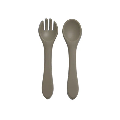 Kidslands® | Set 2 Pièces Couverts Bébé Silicone – Sans BPA