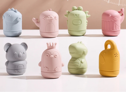 Kidslands® - Jouet de Bain Bébé en Silicone Forme Animale - Ludique et Sûr pour Bébé et Enfant