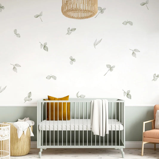 Kidslands® | Stickers Muraux Feuilles Vertes Bohème – Déco Murale Chambre Enfant & Bébé