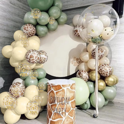 Kidslands® | Lot de 35 Ballons Jungle – Confettis & Motif Animaux | Décoration Anniversaire Thème Safari