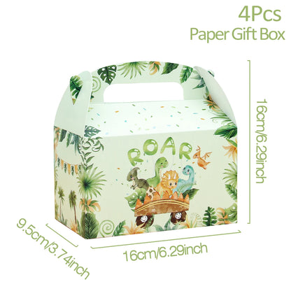 Kidslands® - Présentoir à Cupcakes Dinosaure & Accessoires Anniversaire Thème Dino : Box Bonbons, Décorations