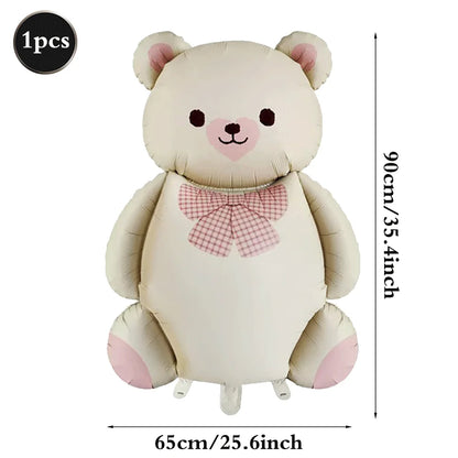 Kidslands® | Ballon Ourson Brun en Aluminium – Déco Baby Shower & Anniversaire - 3 modèles