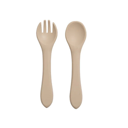 Kidslands® | Set 2 Pièces Couverts Bébé Silicone – Sans BPA