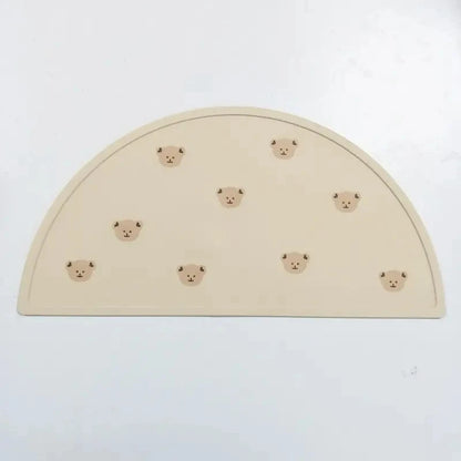 Kidslands® | Set de Table Silicone Bébé Étanche – Tapis Repas Pliable & Antidérapant
