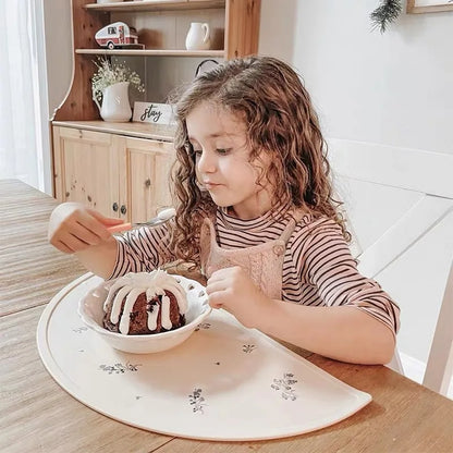 Kidslands® | Set de Table Silicone Bébé Étanche – Tapis Repas Pliable & Antidérapant
