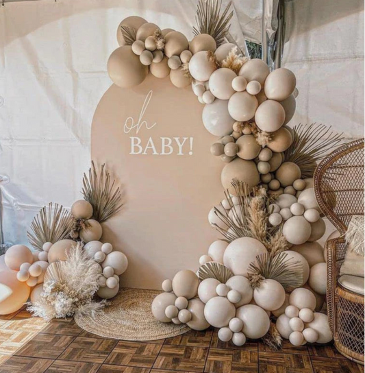 Kidslands® – Kit Arche de Ballons Nude, Sable beige | Guirlande Ballons Baby Shower & Anniversaire