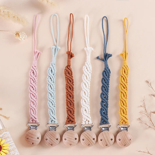 Kidslands® – Attache-Tétine Macramé en Coton | Fait Main, Chic & Naturelle