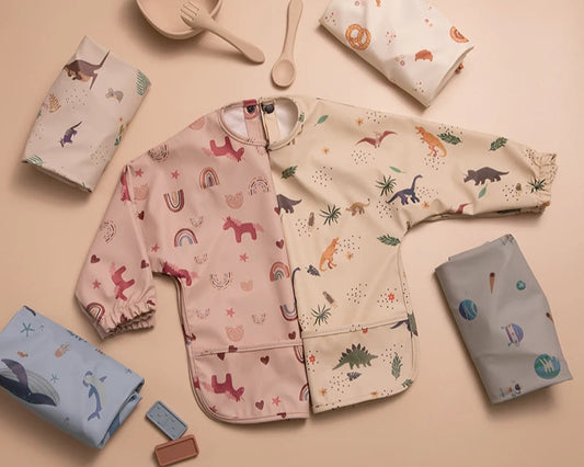 Kidslands® | Bavoir waterproof manches longues – Anti-taches
