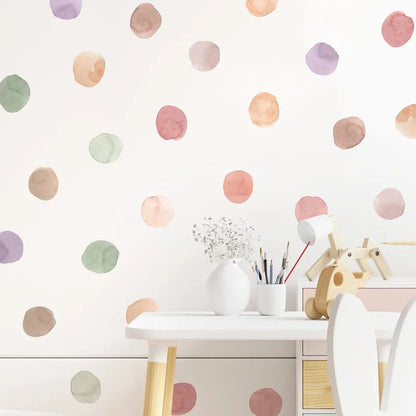 Kidslands® | Stickers Muraux Bohèmes à Pois – Déco DIY Chambre Bébé & Enfant | Autocollants Adhésifs Faciles à Poser