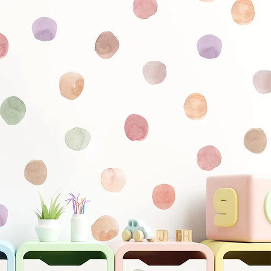 Kidslands® | Stickers Muraux Bohèmes à Pois – Déco DIY Chambre Bébé & Enfant | Autocollants Adhésifs Faciles à Poser