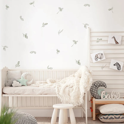 Kidslands® | Stickers Muraux Feuilles Vertes Bohème – Déco Murale Chambre Enfant & Bébé