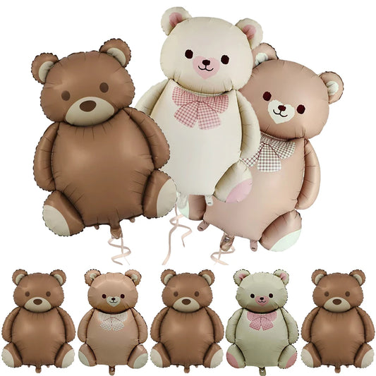 Kidslands® | Ballon Ourson Brun en Aluminium – Déco Baby Shower & Anniversaire - 3 modèles