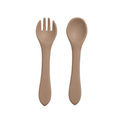 Kidslands® | Set 2 Pièces Couverts Bébé Silicone – Sans BPA