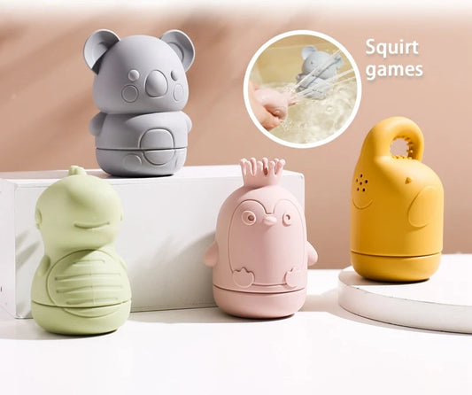 Kidslands® - Jouet de Bain Bébé en Silicone Forme Animale - Ludique et Sûr pour Bébé et Enfant