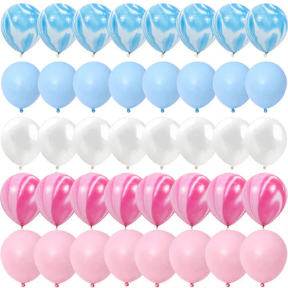 Kidslands® – Ballons Gender Reveal Rose & Bleu | Ballon Confettis Métallisés nacrés Baby Shower Fille ou Garçon