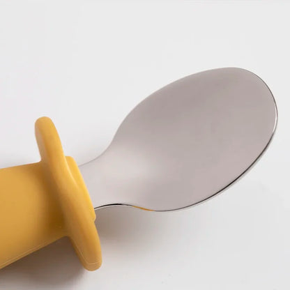 Kidslands® | Set de Couverts Bébé en Acier Inoxydable – Cuillère & Fourchette