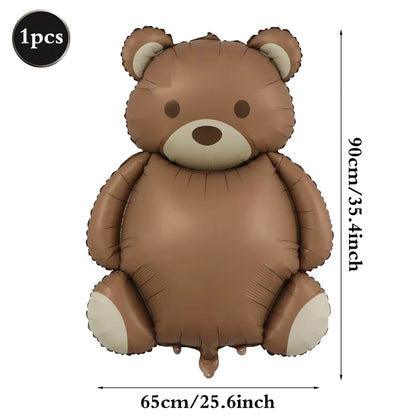 Kidslands® | Ballon Ourson Brun en Aluminium – Déco Baby Shower & Anniversaire - 3 modèles
