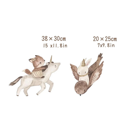 Kidslands® – Stickers Muraux Animaux & maisons | Décor Vinyle Autocollant pour Chambre Bébé & Enfant