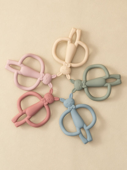 Kidslands® | Anneau de Dentition Silicone Bébé en Forme de Lapin – Sans BPA