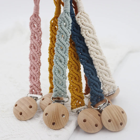 Kidslands® – Attache-Tétine Macramé en Coton | Fait Main, Chic & Naturelle