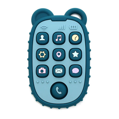 Kidslands® | Jouet de Dentition Bébé Forme Téléphone – Touches Pop-It - Silicone Souple sans BPA