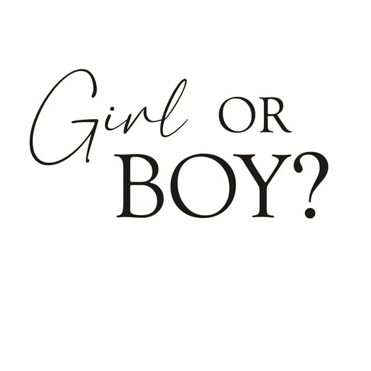 Kidslands® – Sticker “Girl or Boy?” pour Baby Shower | Déco Texte pour Miroir, Tableau ou Entrée Gender Reveal