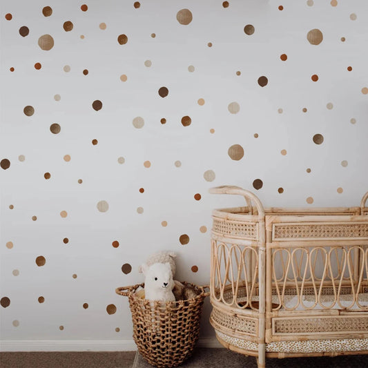 Kidslands® | Stickers Muraux 140 Pois Bohèmes – Décoration Murale Enfant & Bébé Amovible