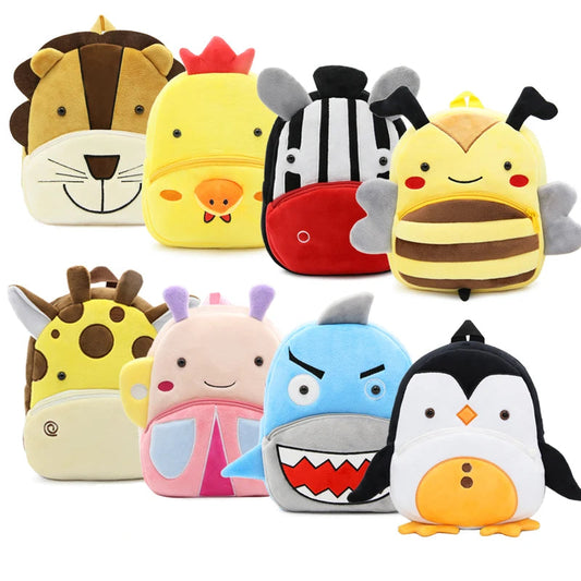 Kidslands® - Sac à Dos Enfant Peluche Animal – Sac Crèche & Maternelle Mixte Doux et Coloré