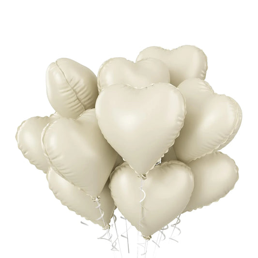Kidslands® | Ballons Cœur Crème 10 pièces – Déco Anniversaire, Baby Shower, Mariage