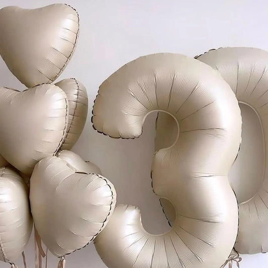 Kidslands® | Ballons Cœur Crème 10 pièces – Déco Anniversaire, Baby Shower, Mariage