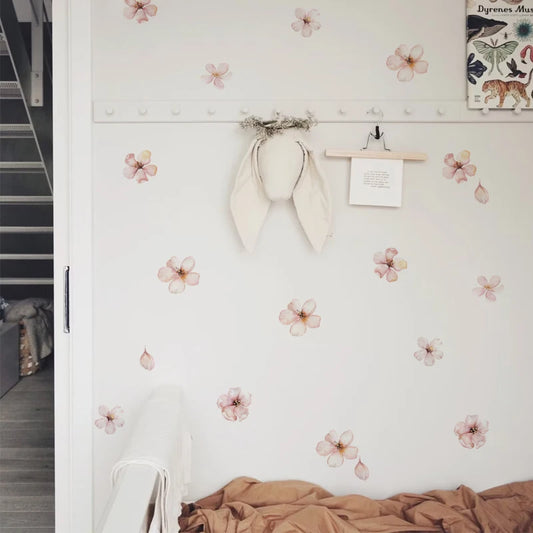 Kidslands® | Rosa Sakura-Blumen-Wandaufkleber – Wanddekoration im Bohemian-Stil