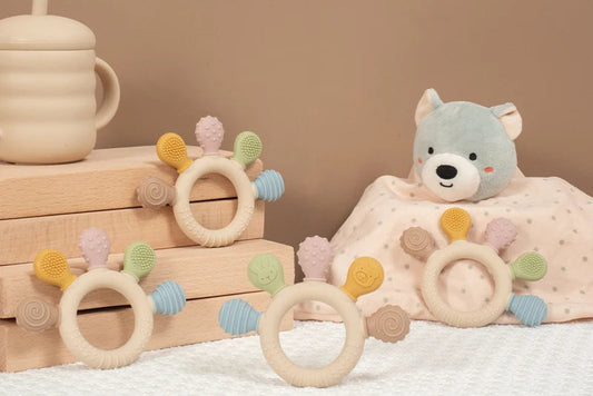 Kidslands® | Anneau de dentition bébé en silicone alimentaire – Sans BPA
