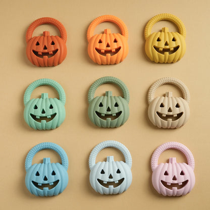 Kidslands® | Anneau de Dentition Silicone Bébé Citrouille – Jouet Sensoriel à Mâcher