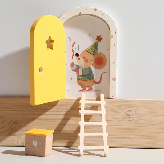 Kidslands® – Mini Porte Souris en Bois | Décoration Murale Poétique pour Chambre enfant