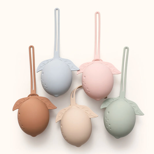 Kidslands® | Boîte de Rangement Tétine Bébé en Silicone – Sans BPA - Étui Portable Hygiénique Motif Citron