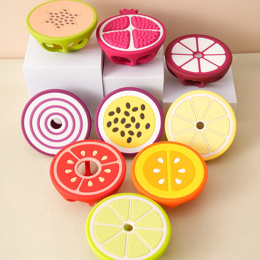 Kidslands® | Jouet de Dentition Bébé en Silicone - Forme Fruits & Légumes - Sans BPA