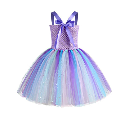 Kidslands® | Déguisement Thème Océan - Robe Tutu Sirène Fille + Accessoires – 1 à 12 Ans