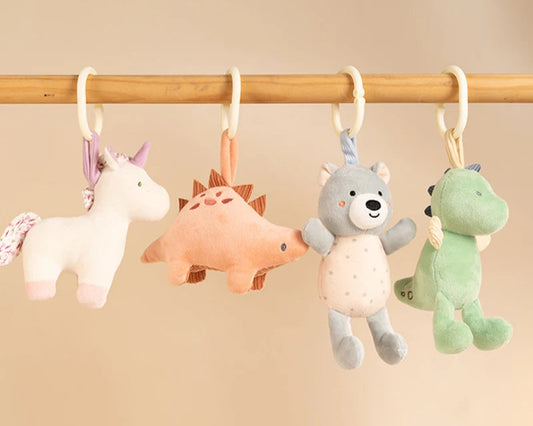 Kidslands® | Jouet suspendu d’éveil bébé – Hochet animal doux à accrocher